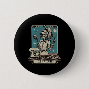 Lehrerin Skeleton Halloween Familie und Consumer S Button