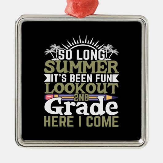 Lehrerin so lange Sommer Ornament Aus Metall (Vorne)