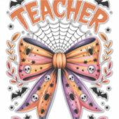 Lehrerin Spooky Halloween Aufkleber (Vorderseite)