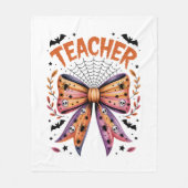 Lehrerin Spooky Halloween Fleecedecke (Vorderseite)