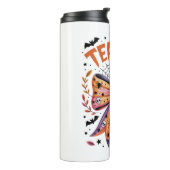 Lehrerin Spooky Halloween Thermosbecher (Nach links gedreht)