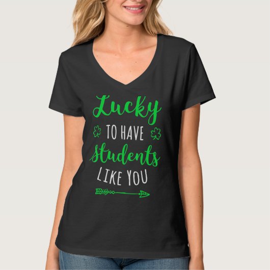 Lehrerin St Patrick's Day Shirt Funny School (Vorderseite)