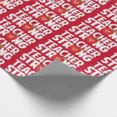 Lehrerin stark mit rotem Apple Geschenkpapier (Ecke)