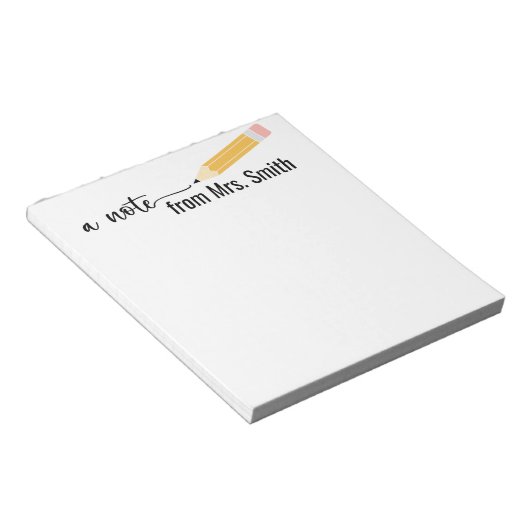 Lehrerin Stift "Ein Hinweis aus dem Editor" Notizblock (angewinkelt)