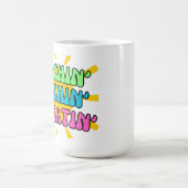 Lehrerin, Strand, Wiederholung mit Sonnenschein Kaffeetasse (Mittel)