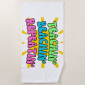 Lehrerin, Strand, Wiederholung mit Sonnenschein Strandtuch (Vorderseite)