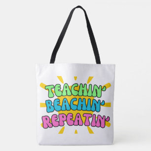 Lehrerin, Strand, Wiederholung mit Sonnenschein Tasche
