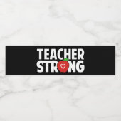 Lehrerin Strong Wasserflaschenetikett (Einzelnes Label)