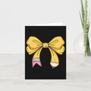 Lehrerin Student Coquette Bow Pencil ersten Tag zu Karte
