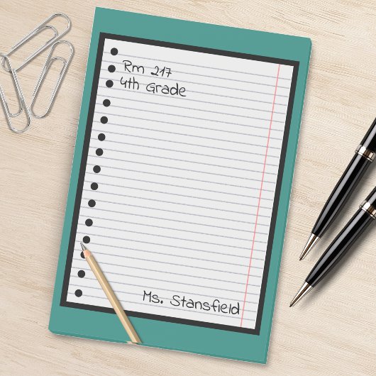 Lehrerin Student Papier Klasse Lose Leaf Papier Post-it Klebezettel