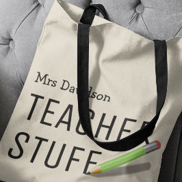 Lehrerin Stuff Bag | Personalisiertes Geschenk Tragetasche