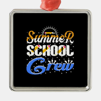 Lehrerin Summer School Crew Ornament Aus Metall