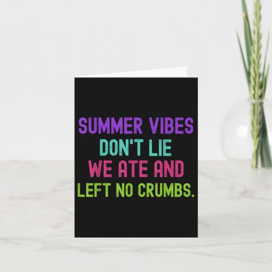 Lehrerin Summer Vibes Dont Lie Wir ate und Verließ Karte (Vorderseite)