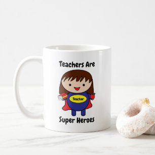 Lehrerin Super Hero Niedlich Personalize Kaffeetasse