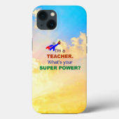 Lehrerin Superhero, beliebtes Design,  Case-Mate iPhone Hülle (Rückseite)