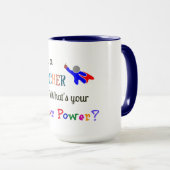 Lehrerin Superhero Tasse (VorderseiteRechts)