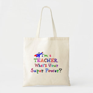 Lehrerin Superhero Tragetasche
