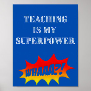 Lehrerin Supermacht Poster