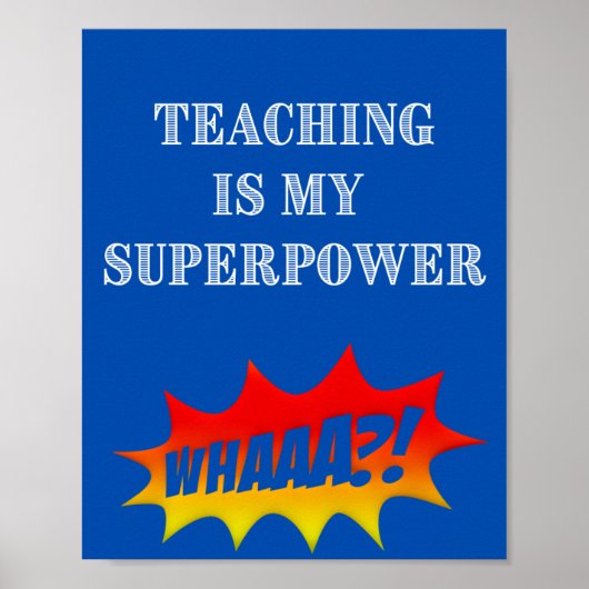 Lehrerin Supermacht Poster (Vorne)
