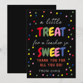 Lehrerin Sweet Leckerei Tag, Lehrerbewertung Dankeskarte (Vorne/Hinten)