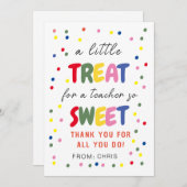 Lehrerin Sweet Leckerei Tag, Lehrerbewertung Feiertagskarte (Vorne/Hinten)