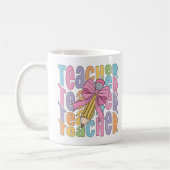 Lehrerin Tasse mit Stift & Bow, Geschenk des Lehre (Links)