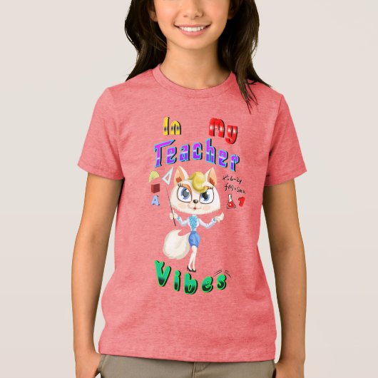 Lehrerin Tri-Blend Shirt (Vorderseite)