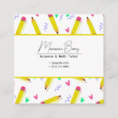 Lehrerin Tutor HomeSchool Bildung Quadratische Visitenkarte (Vorderseite)