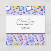 Lehrerin Tutor HomeSchool Bildung Quadratische Visitenkarte (Vorderseite)