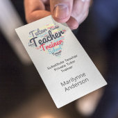 Lehrerin Tutor Trainer Word Cloud Visitenkarte