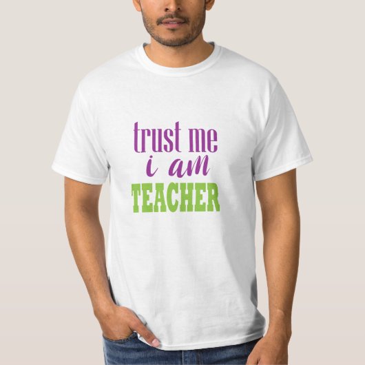 Lehrerin Typografie T-Shirt (Vorderseite)