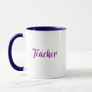 Lehrerin Typografie Tasse