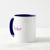 Lehrerin Typografie Tasse (Vorderseite Links)