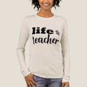 Lehrerin Typografie Tri-Blend Shirt (Vorderseite)