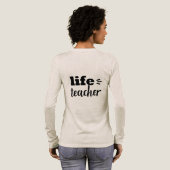 Lehrerin Typografie Tri-Blend Shirt (Voller Rückseite)