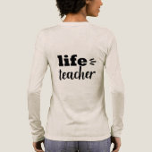 Lehrerin Typografie Tri-Blend Shirt (Rückseite)