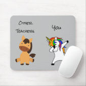 Lehrerin Unicorn Pferd Funny Geschenk Mousepad (Mit Mouse)