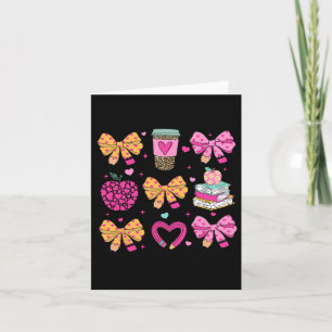 Lehrerin Valentine Coquette Pencil Kaffeebow Karte