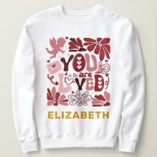 Lehrerin Valentine Herzstift Personalisiert Funny Sweatshirt