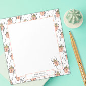 Lehrerin Valentine Personalisiert Käfer Liebe Bug Notizblock