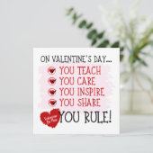 Lehrerin Valentine, Sie regieren Lehrerin Karte (Stehend Vorderseite)