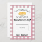 Lehrerin Valentine Smart Cookie Geschenkkarte Dankeskarte (Vorne/Hinten)