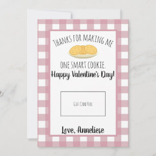 Lehrerin Valentine Smart Cookie Geschenkkarte Dankeskarte