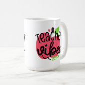 Lehrerin Vibes Apple Kaffeetasse (VorderseiteRechts)
