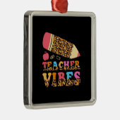 Lehrerin Vibes Ornament Aus Metall (Rechts)