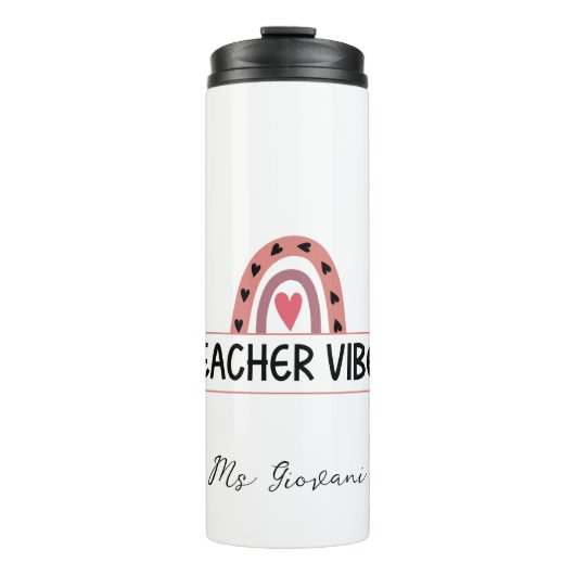 Lehrerin Vibes Thermosbecher (Vorderseite)