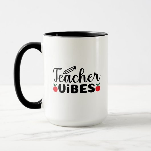 Lehrerin Vibes Wordart Tasse (Links)