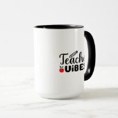 Lehrerin Vibes Wordart Tasse (VorderseiteRechts)