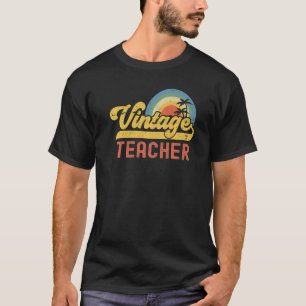 Lehrerin Vintag Sunset Professionals Retro Job Tit T-Shirt