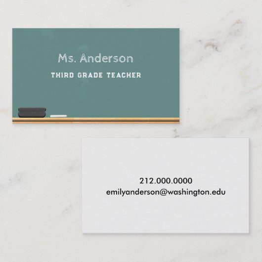 Lehrerin Visitenkarte (Vorne/Hinten)